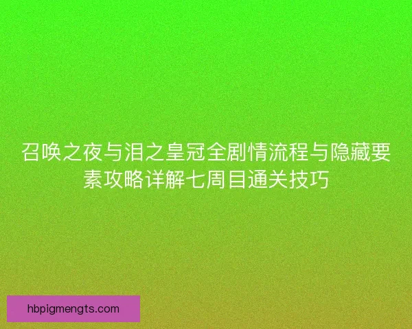 召唤之夜与泪之皇冠全剧情流程与隐藏要素攻略详解七周目通关技巧